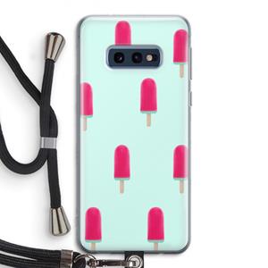 CaseCompany Waterijsje: Samsung Galaxy S10e Transparant Hoesje met koord