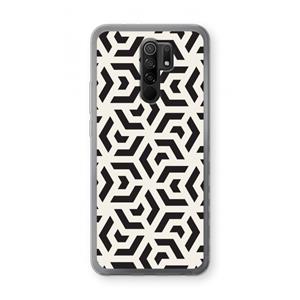 CaseCompany Crazy pattern: Xiaomi Redmi 9 Transparant Hoesje