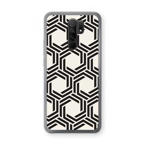 CaseCompany Geometrisch patroon: Xiaomi Redmi 9 Transparant Hoesje