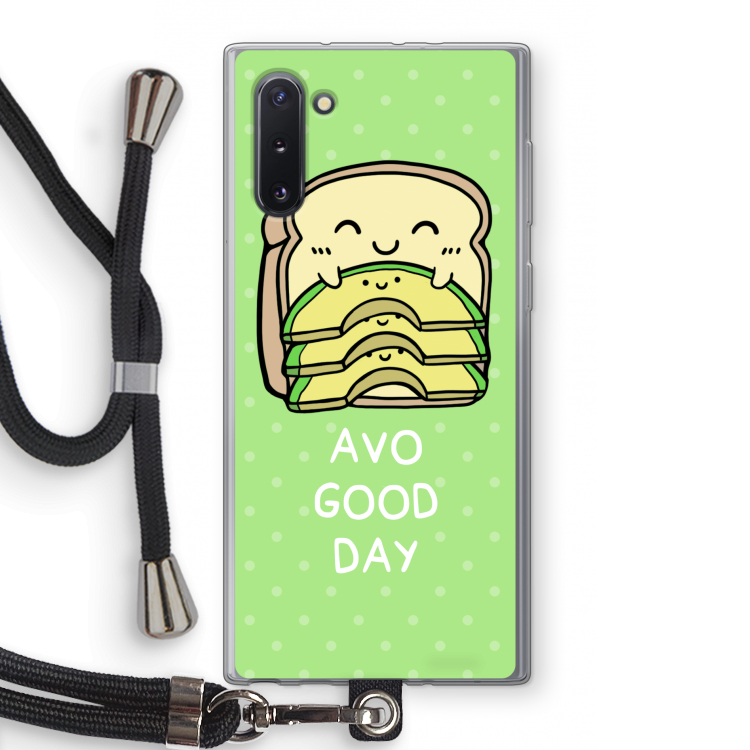 CaseCompany Avo Good Day: Samsung Galaxy Note 10 Transparant Hoesje met koord