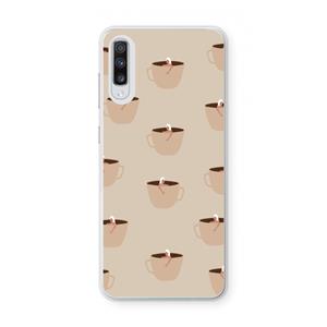 CaseCompany Morning coffee: Samsung Galaxy A70 Transparant Hoesje