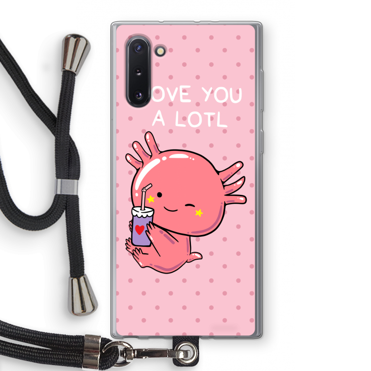 CaseCompany Love You A Lotl: Samsung Galaxy Note 10 Transparant Hoesje met koord