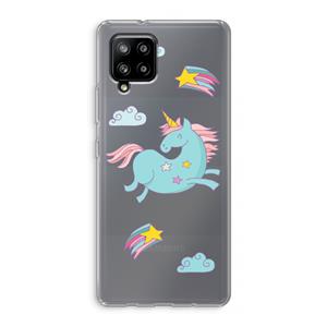 CaseCompany Vliegende eenhoorn: Samsung Galaxy A42 5G Transparant Hoesje