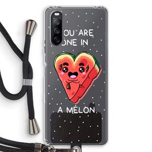 CaseCompany One In A Melon: Sony Sony Xperia 10 III Transparant Hoesje met koord