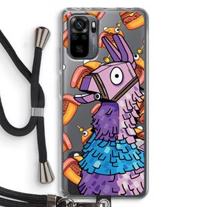 CaseCompany Loot Burger: Xiaomi Redmi Note 10 Pro Transparant Hoesje met koord