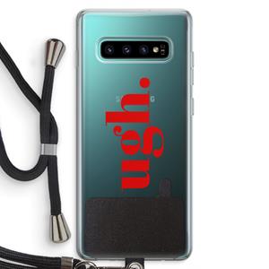 CaseCompany Ugh: Samsung Galaxy S10 Plus Transparant Hoesje met koord
