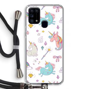 CaseCompany Fantasiewereld: Samsung Galaxy M31 Transparant Hoesje met koord