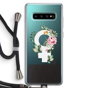 CaseCompany Venus: Samsung Galaxy S10 Plus Transparant Hoesje met koord