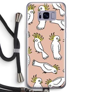 CaseCompany Papegaai: Samsung Galaxy S8 Transparant Hoesje met koord