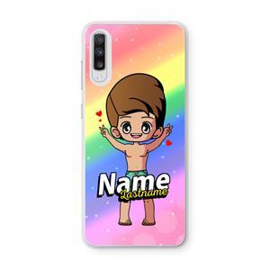 CaseCompany Chibi Maker man: Samsung Galaxy A70 Transparant Hoesje