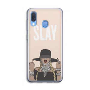 CaseCompany Slay All Day: Samsung Galaxy A40 Transparant Hoesje