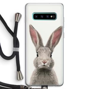 CaseCompany Daisy: Samsung Galaxy S10 Plus Transparant Hoesje met koord