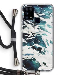 CaseCompany Golven: Samsung Galaxy M31 Transparant Hoesje met koord