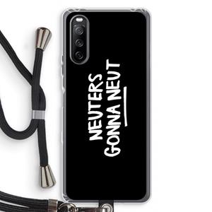 CaseCompany Neuters (zwart): Sony Sony Xperia 10 III Transparant Hoesje met koord