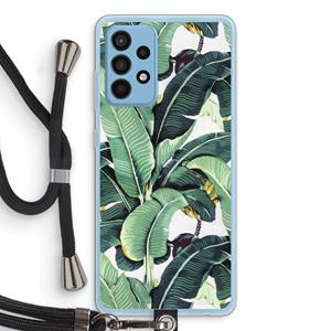 CaseCompany Bananenbladeren: Samsung Galaxy A52 Transparant Hoesje met koord