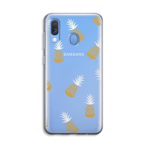 CaseCompany Ananasjes: Samsung Galaxy A40 Transparant Hoesje