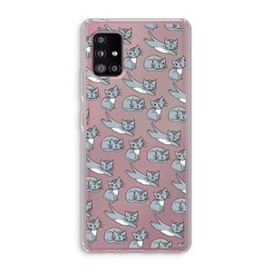 CaseCompany Poezen: Samsung Galaxy A51 5G Transparant Hoesje