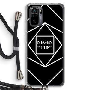 CaseCompany Negenduust geometrisch: Xiaomi Redmi Note 10 Pro Transparant Hoesje met koord