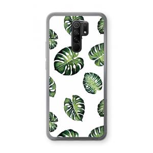 CaseCompany Tropische bladeren: Xiaomi Redmi 9 Transparant Hoesje