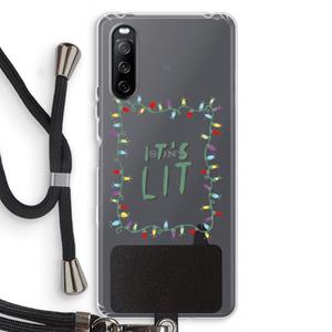 CaseCompany It's Lit: Sony Sony Xperia 10 III Transparant Hoesje met koord