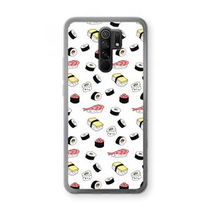 CaseCompany Sushi time: Xiaomi Redmi 9 Transparant Hoesje