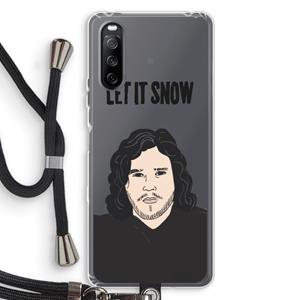 CaseCompany Let It Snow: Sony Sony Xperia 10 III Transparant Hoesje met koord