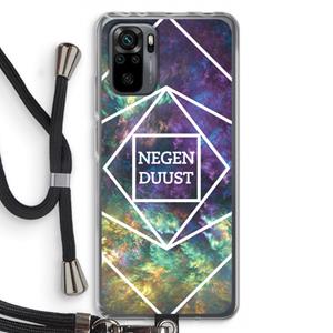 CaseCompany Negenduust ruimte: Xiaomi Redmi Note 10 Pro Transparant Hoesje met koord