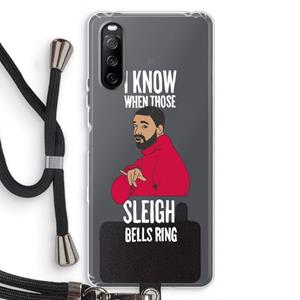CaseCompany Sleigh Bells Ring: Sony Sony Xperia 10 III Transparant Hoesje met koord