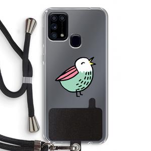 CaseCompany Birdy: Samsung Galaxy M31 Transparant Hoesje met koord