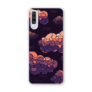 CaseCompany Patroon Wolken: Samsung Galaxy A70 Transparant Hoesje