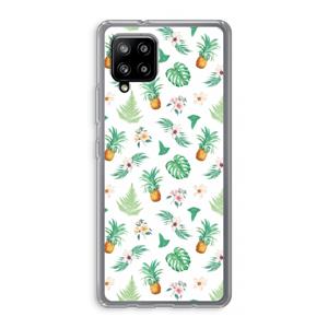 CaseCompany Ananas bladeren: Samsung Galaxy A42 5G Transparant Hoesje