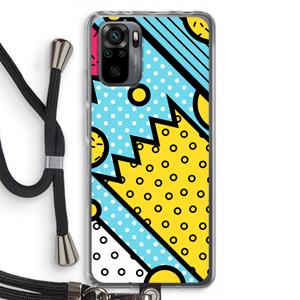 CaseCompany Pop Art #1: Xiaomi Redmi Note 10 Pro Transparant Hoesje met koord