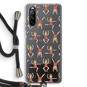 CaseCompany Gymboys: Sony Sony Xperia 10 III Transparant Hoesje met koord