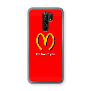 CaseCompany I'm lovin' you: Xiaomi Redmi 9 Transparant Hoesje