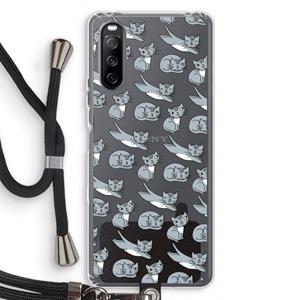 CaseCompany Poezen: Sony Sony Xperia 10 III Transparant Hoesje met koord