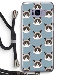 CaseCompany It's a Purrr Case: Samsung Galaxy S8 Transparant Hoesje met koord