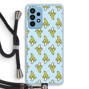 CaseCompany Bananas: Samsung Galaxy A52 Transparant Hoesje met koord