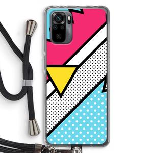 CaseCompany Pop Art #3: Xiaomi Redmi Note 10 Pro Transparant Hoesje met koord