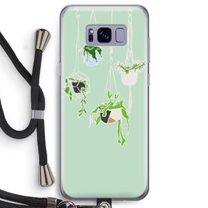 CaseCompany Hang In There: Samsung Galaxy S8 Transparant Hoesje met koord