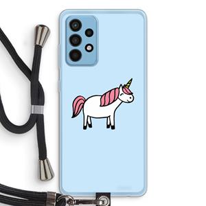 CaseCompany Eenhoorn: Samsung Galaxy A52 Transparant Hoesje met koord