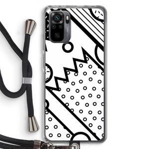 CaseCompany Pop Art #4: Xiaomi Redmi Note 10 Pro Transparant Hoesje met koord