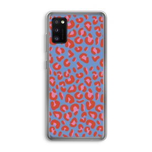 CaseCompany Leopard blue: Samsung Galaxy A41 Transparant Hoesje