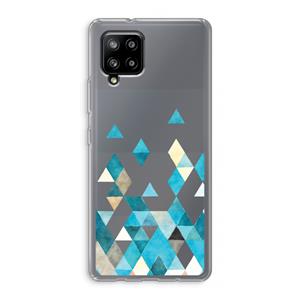 CaseCompany Gekleurde driehoekjes blauw: Samsung Galaxy A42 5G Transparant Hoesje