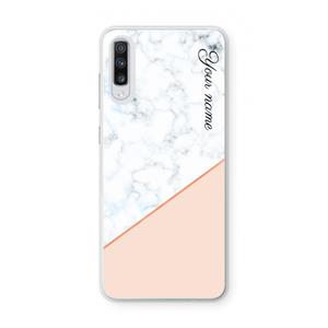 CaseCompany Marmer in stijl: Samsung Galaxy A70 Transparant Hoesje