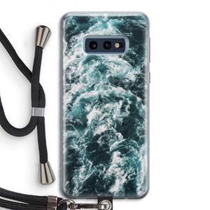 CaseCompany Zee golf: Samsung Galaxy S10e Transparant Hoesje met koord