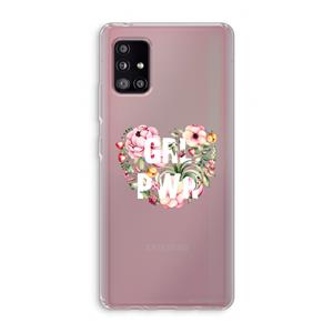 CaseCompany GRL PWR Flower: Samsung Galaxy A51 5G Transparant Hoesje