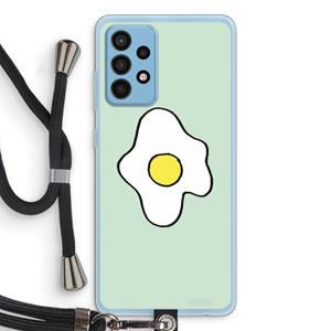 CaseCompany Spiegelei: Samsung Galaxy A52 Transparant Hoesje met koord