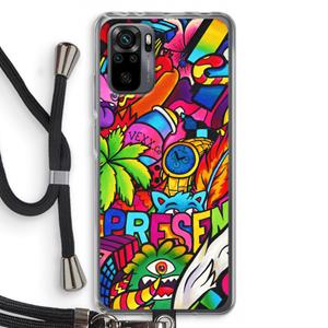 CaseCompany Represent: Xiaomi Redmi Note 10 Pro Transparant Hoesje met koord
