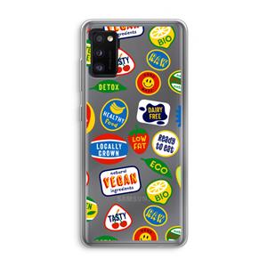 CaseCompany Fruitsticker: Samsung Galaxy A41 Transparant Hoesje