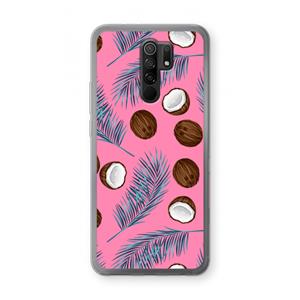 CaseCompany Kokosnoot roze: Xiaomi Redmi 9 Transparant Hoesje